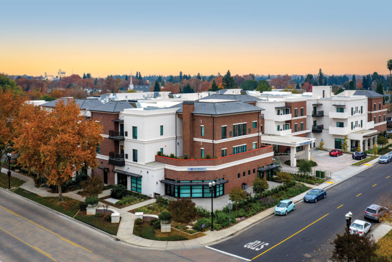 Senior Living campus drone shot